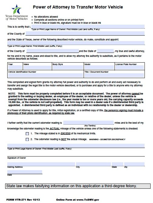 Texas Car Title Transfer Form Form Vtr 346 Download Fillable Pdf Or Fill Online Texas Motor